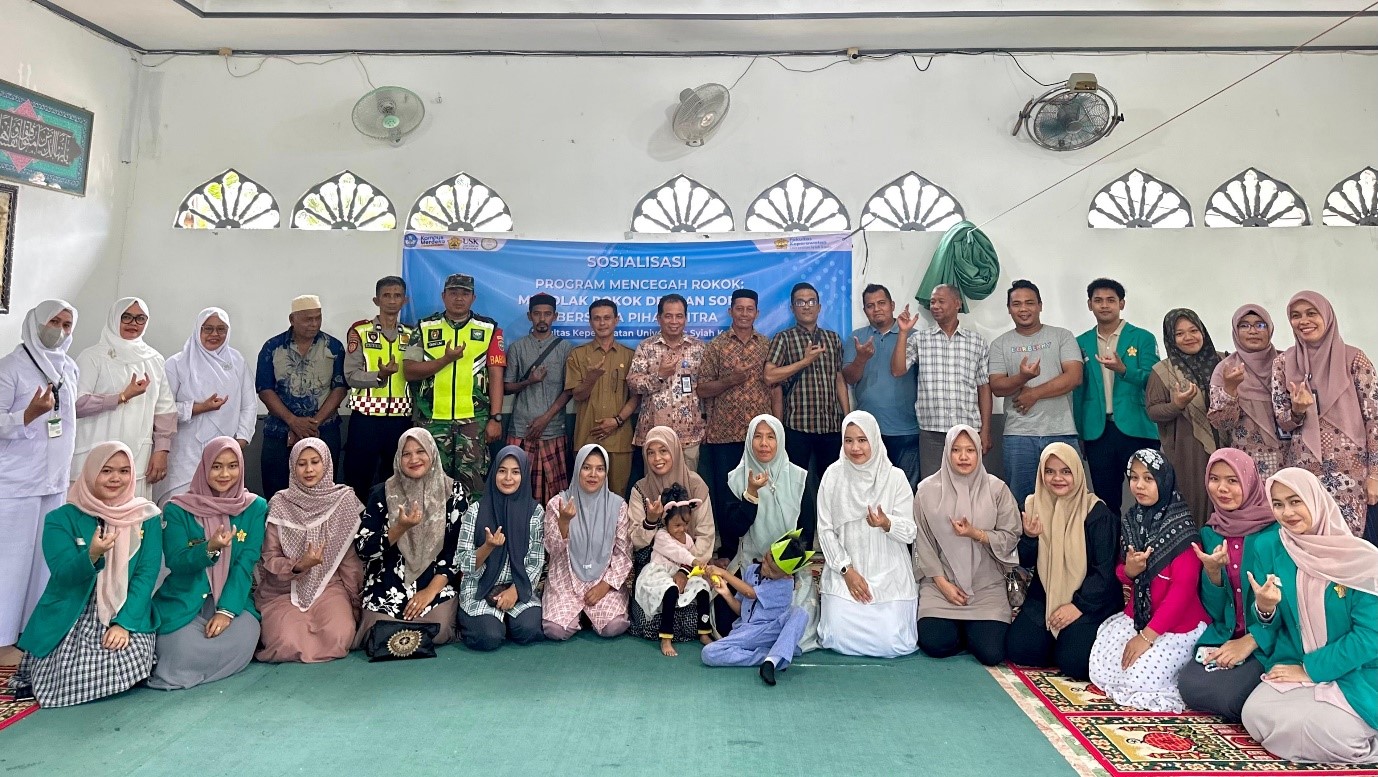 SOSIALISASI PROGRAM MENCEGAH ROKOK: MENOLAK ROKOK DENGAN SOPAN BERSAMA MITRA GAMPONG RUMPET BINAAN FAKULTAS KEPERAWATAN UNIVERSITAS SYIAH KUALA