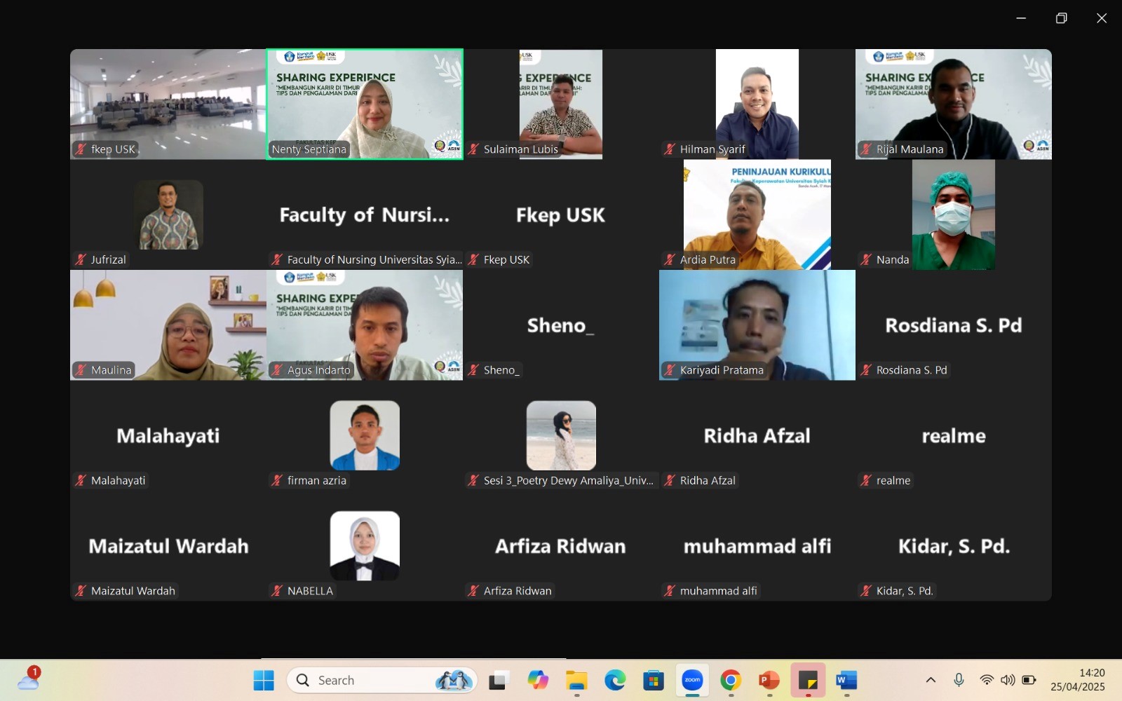 SHARING EXPERIENCE MEMBANGUN KARIR DI TIMUR TENGAH: TIPS DAN PENGALAMAN DARI ALUMNIFAKULTAS KEPERAWATAN UNIVERSITAS SYIAH KUALA