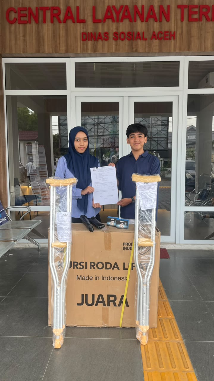 Fakultas Keperawatan Universitas Syiah Kuala Apresiasi Dukungan Dinas Sosial Aceh Dalam Penyaluran Alat Bantu Disabilitas Untuk Gempar 14