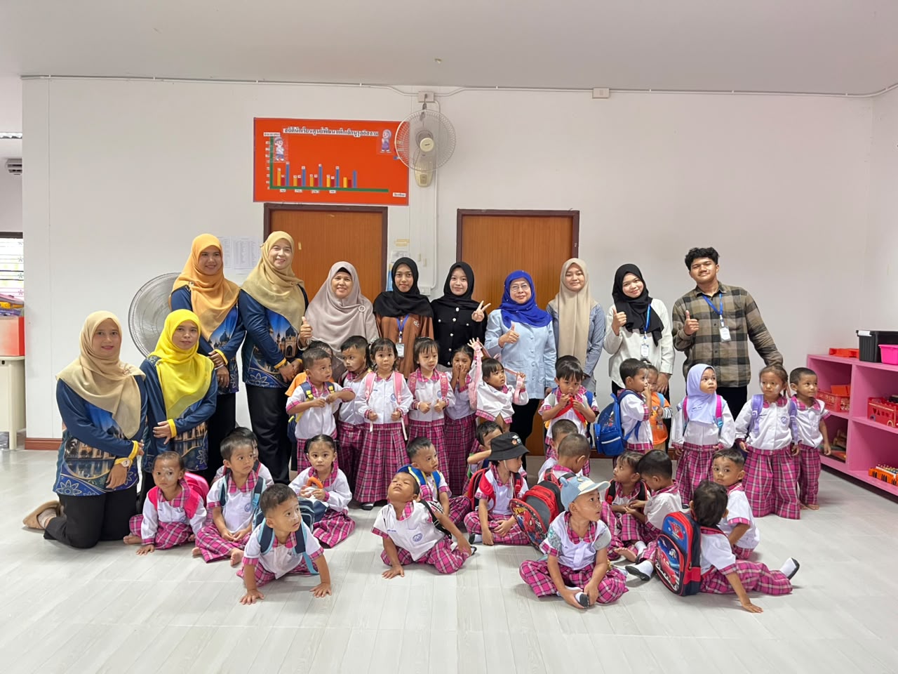 PERKUAT KOLABORASI INTERNASIONAL, MAHASISWA KEPERAWATAN USK GELAR EDUKASI KESEHATAN ANAK DI PATTANI, THAILAND